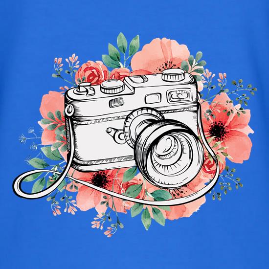 Floral Camera t shirt